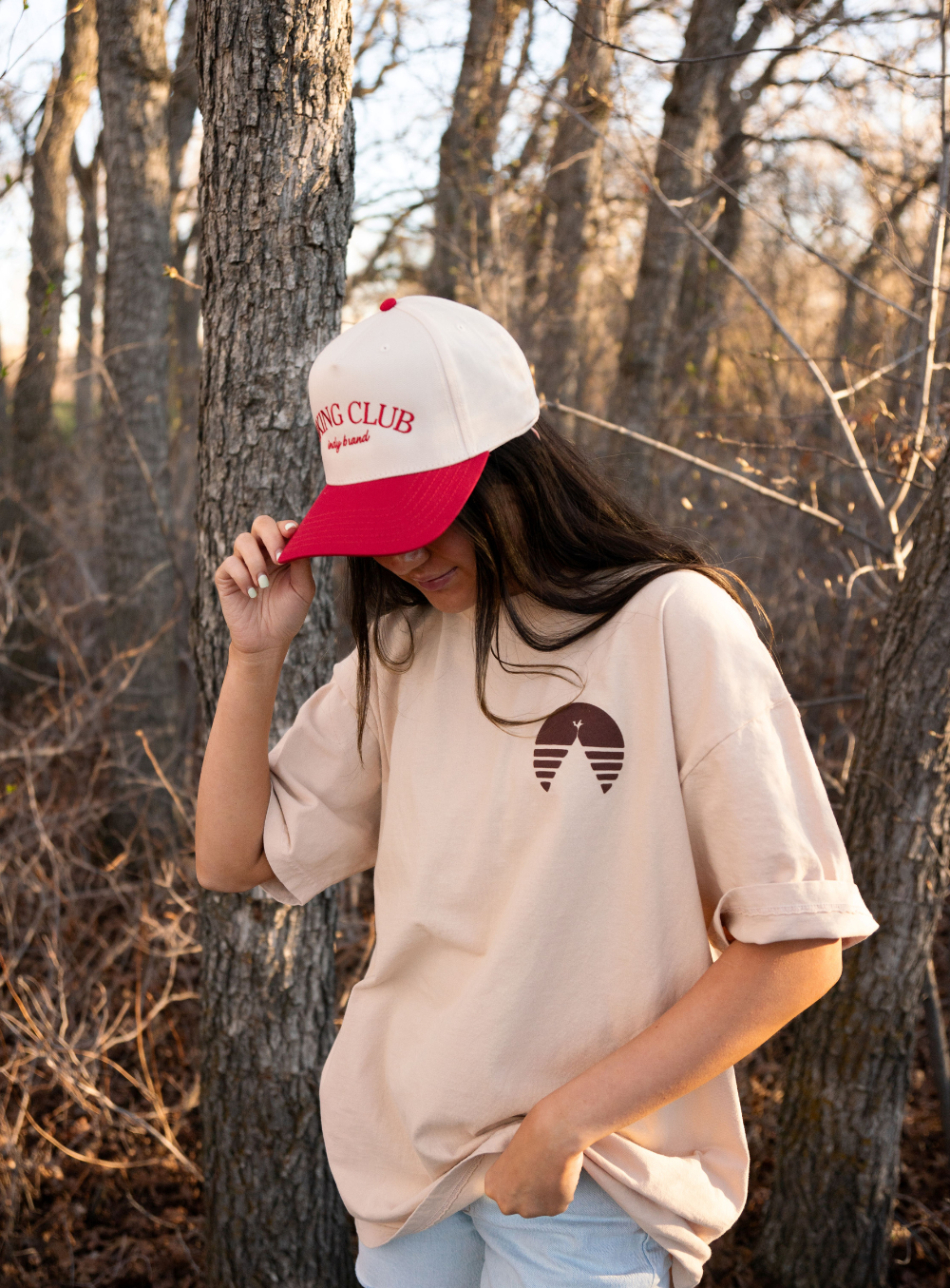 Hiking Club Hat-Red