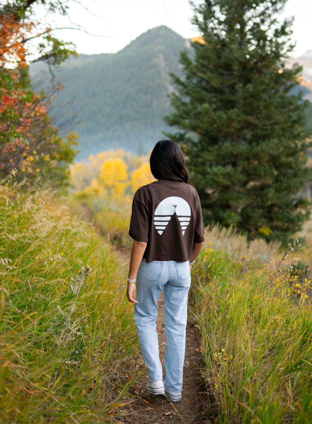 Find Home Brown Crop Tee