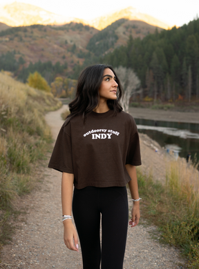 Find Home Brown Crop Tee