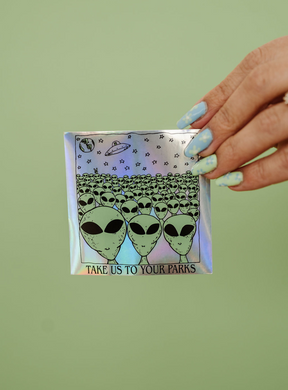 Alien Holographic Sticker